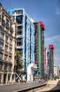 Facade of Centre Pompidou in Paris Royalty Free Stock Photo